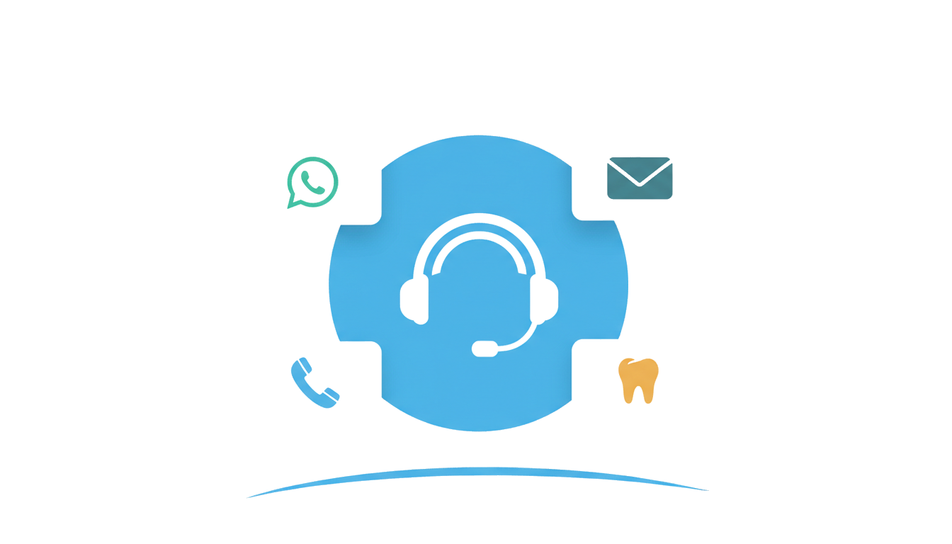Canales de contacto de DentyCloud: WhatsApp, email, teléfono y soporte